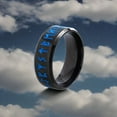 thumbnail image 2 of New Nordic Viking Men's Ring, Rune Rune Titanium Steel Jewelry, Handmade,11, 2 of 6