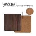 thumbnail image 4 of Xecao Vintage Wood for MDF Cork Coaster 4 Pcs,Drink Coasters,Suit for House Warming Gifts New Home ,Coffee Table Decor-Square, 4 of 7