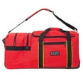 thumbnail image 2 of K-Cliffs Heavy Duty Polyester  Unisex Rolling EMT Gear Bag, Fireman Equipment Duffel with Wheels Red, 2 of 14