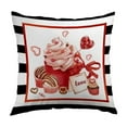 thumbnail image 2 of Dtchengua Heart Print Decorative Pillow - Red Valentine‘s Throw for Living Room, Bedroom & Festive Ambiance, 2 of 6