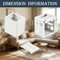 thumbnail image 3 of Mini Blind Brackets White Plastic Profile Box Mounting Window Blinds Headrail Bracket 1Pcs, 3 of 9