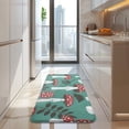 thumbnail image 4 of Red Mushroom Leaf Green Pattern Kitchen Rug Mat,Kitchen Runner Rugs Non Skid Washable,Decorative Kitchen Floor Mats for Kitchen,Sink,Laundry,17"x47.2", 4 of 7