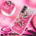 thumbnail image 4 of Case for Samsung S24+ Plus, Galaxy S24+ Plus Case Cute Pink Glitter Luxury Sparkle Liquid for Girls Women Quicksand Clear Soft TPU Protective Case for Samsung Galaxy S24+ Plus Pink Butterfly, 4 of 14