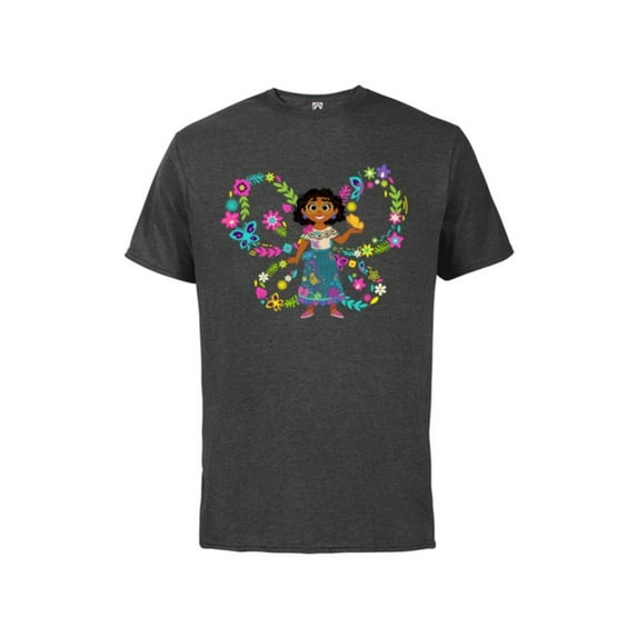 Disney Encanto Mirabel Madrigal Big Butterfly - Short Sleeve Cotton T-Shirt for Adults - Customized-Charcoal Heather
