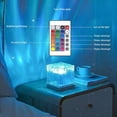 thumbnail image 3 of shiyou-Northern Lights Cube Light, 16 Colors Gradual Rotating Ocean Wave Ceiling Projector with Remote, 4 Lighting Modes, Plating Night Light for Bedroom Kids Room Office Bar Restaurant, 3 of 4