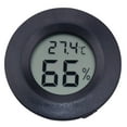 thumbnail image 1 of 1PC Round Digital Hygrometer Thermometer Embedded Electronic Digital Hygrometer Acrylic Reptile Pet Humidity Meter for Pet Store Home Use (Black), 1 of 8