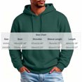 thumbnail image 4 of Essentials Hoodie Zaewscy Men's Fleece Lined Pullover Hoodie, Solid Color Long Sleeve Drawstring Hooded Sweatshirt for Casual Daily Wear Green XXXXXL, 4 of 9