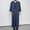 Blue, variant on Men's Long Robe with Side Pockets - Stylish Embroidered Thobe for Men - Statement Shirt
