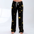 thumbnail image 5 of Hearthz Valentines Pj Pants for Women Heart Printed Womens Sleep Pants Spring Summer Drawstring Straight Leg Women Lounge Pants, 5 of 7