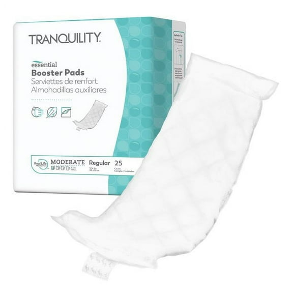 Tranquility Essential Unisex Booster Pad Flow-Through Pad 4 x 12" 19244, 200 Ct