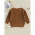 thumbnail image 3 of Big Brother Little Brother Matching Sweaters Baby Boy Letter Embroidery Crew Neck Long Sleeve Knitted Pullovers, 3 of 7