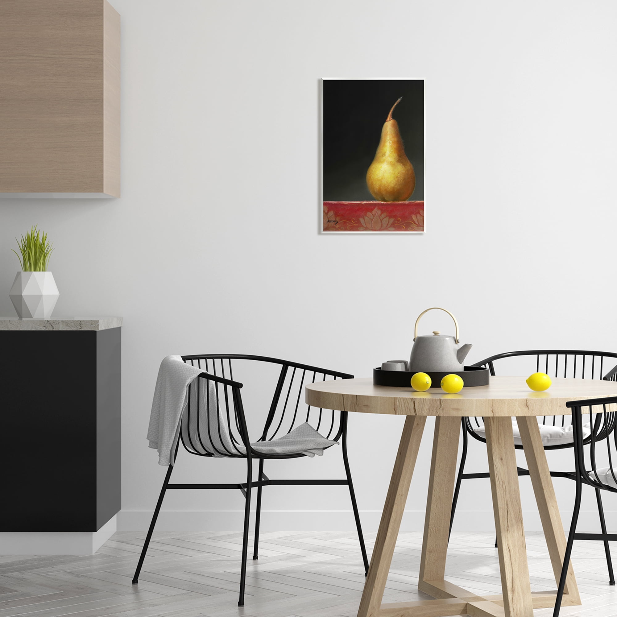 Stupell Industries Traditional Pear Still Life Food & Beverage Painting Unframed Art Print Wall Art