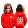 thumbnail image 5 of Double Digits Birthday Hooded Sports Jacket For Girls Athletic Pullover Sweatshirt With Front Pocket, 5 of 5