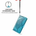 thumbnail image 6 of for Samsung Galaxy S24 Leather Wallet Phone Case, Butterfly Flower Relief Folio Flip Cover, Floral Card Holder Cash Slot, Magnetic Clasp, Stand Support, Wrist Strap Lanyard, 6 of 8