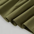 thumbnail image 5 of Levmjia Women Midi Skirt Flax Casual Solid Color Elastic Waist Button Front Zipper Side Slit Comfortable Beach Vacation Street Wear Summer, 5 of 6