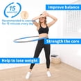 thumbnail image 4 of Exercise Hoops for Adults, Adjustable Fitness Weighted Hoop, Detachable Section Soft Fitness Hoop for Weight Loss, Fat Burning, Home Gym Core Workout, 4 of 7