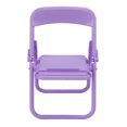 thumbnail image 3 of Sailing Soporte portátil para teléfono morado: material TPR, modo horizontal y vertical, forma de taburete, soporte móvil decorativo y auxiliar, 3 of 10