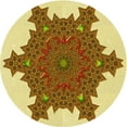 thumbnail image 1 of Ahgly Company Machine Washable Indoor Round Transitional Dark Bisque Brown Area Rugs, 8' Round, 1 of 7