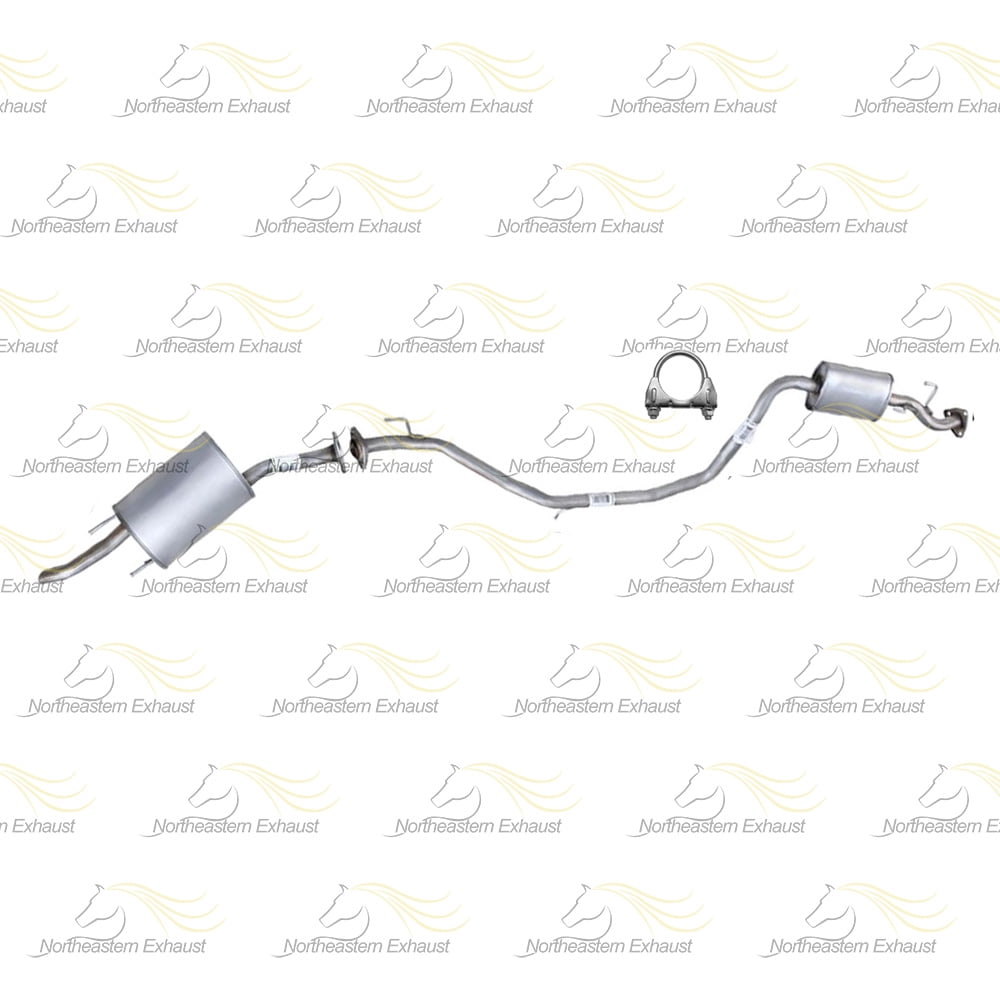 Northeastern Exhaust Resonator & Rear Muffler with Hanger Fits 2010-2014 Honda Insight 1.3L - Direct Fit | Stainless Steel System Kit