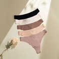thumbnail image 3 of Ropa interior hueca de seda de hielo sin dejar rastro con forma de corazón para mujer, tanga deportiva sexy de cintura baja, pantalones cortos de una pieza para mujer, corazón de melocotón, 3 of 4