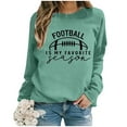 thumbnail image 3 of Oversized Sweatshirt for Women Full Sleeve Crewneck for Football Graphic Printed Hoodless Blouse Tops Clothes With Pocket, 3 of 4