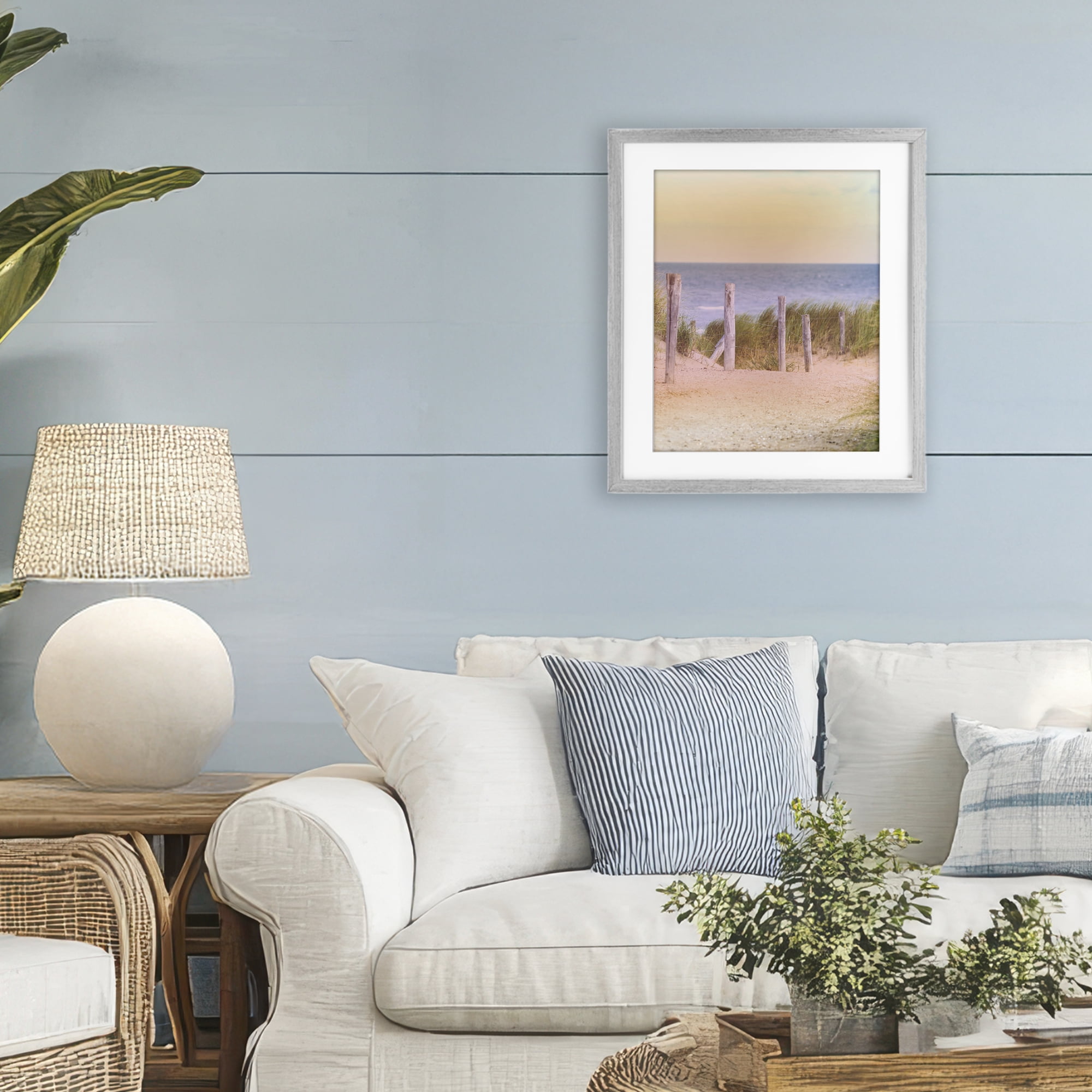 Stupell Industries Carefree Beach Vacation Gray Framed Print Under Glass, design by Marcus Prime