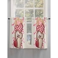 thumbnail image 5 of Valentine's Day Living Room Curtains 2 Panel, Pink Love Heart Rugby Buffalo Plaid Beige Cafe Window Treatment, Farmhouse Bedroom Bathroom Kitchen Curtains Drapes 104"x45", 5 of 6