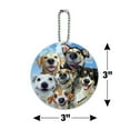 thumbnail image 6 of Dogs Smile Selfie Retriever German Shepherd Round Luggage ID Tag Card Suitcase Carry-On, 6 of 8