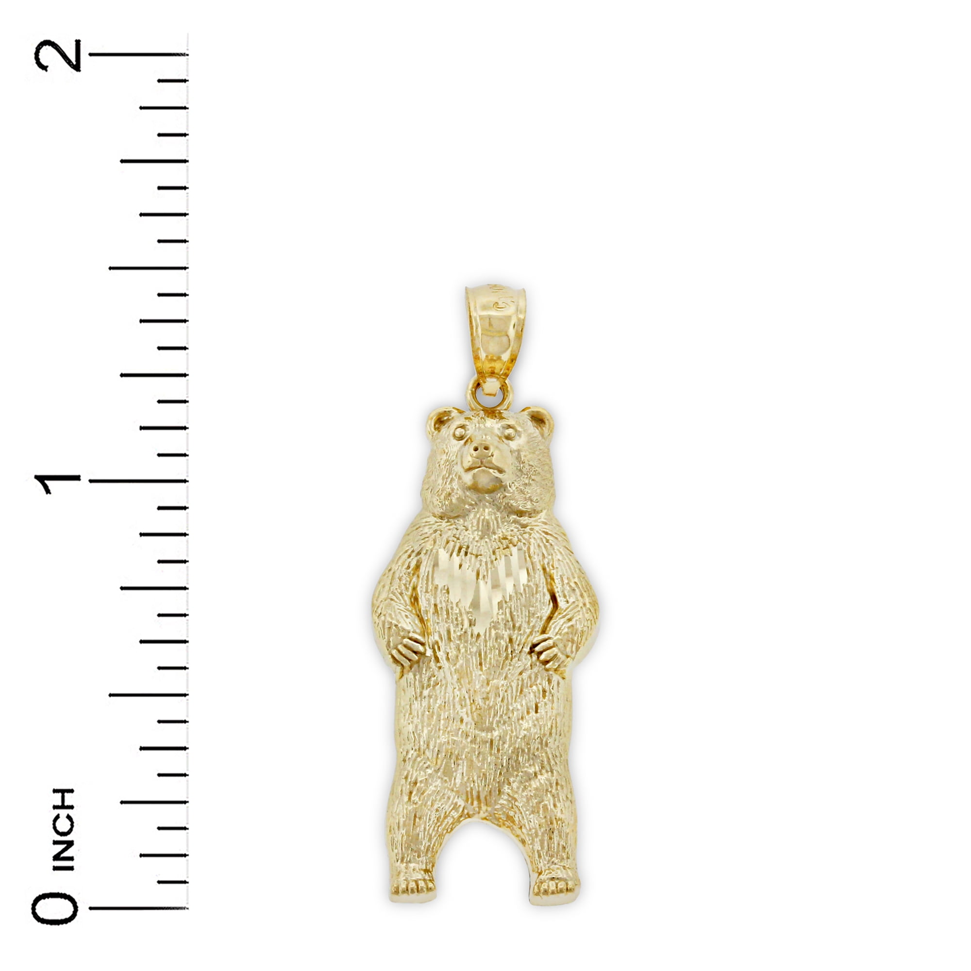 Charm America - Gold Bear Charm - 10 Karat Solid Gold