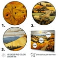 thumbnail image 3 of Designart "Countryside Yellow landscapes Patchwork I" Modern Floater Framed Canvas Art Print, 3 of 7