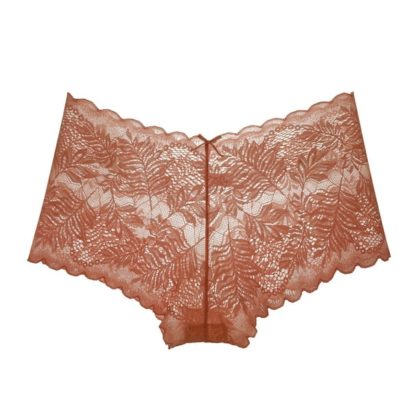 Braguitas sexy de encaje para mujer: braguitas elásticas de cintura media con encaje en contraste, nailon/spandex, lavado a mano, disponibles en tallas S-XL.
