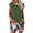#317-Army Green, variant on TaTaai Womens Casual Lounge Set Short Sleeve Round Neck Top Elastic Waist Shorts Random Print Pockets Tie Side 2 Piece Summer Home Gift