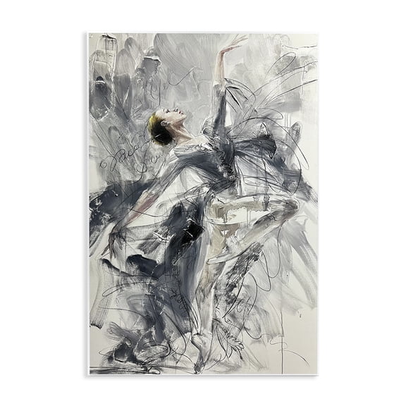 Stupell Industries Elegant Pose Dancer People Painting Unframed Art Print Wall Art, 10 x 15