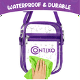 thumbnail image 2 of Contixo 10-Inch Clear Bag, Stadium Approved Clear Crossbody Bag with Adjustable Shoulder Strap, Purple, 2 of 4