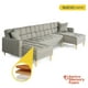 thumbnail image 2 of Sala Modular Doble Chaise Makora Travis con Memory Foam Color Gris Claro Lino Respaldo Reclinable de 3 Posiciones, 2 of 7