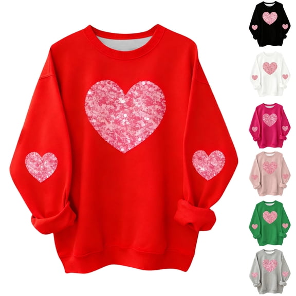 Bixock Toddler Boys and Girls Tops,Kids Long Sleeve Tops Valentine Casual Print Fleece Lined Round Neck Sweatshirt for Boys Girls Age 1-13 Tops