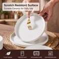 thumbnail image 3 of Onader 8-Piece Stoneware Dinnerware Set, Speckled Plates and Bowls Sets for Restaurant Microwave & Dishwasher Safe, Speckle White, 3 of 9