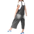 thumbnail image 4 of Sleeveless Women Denim Overalls Casual Straight Leg Jeans Jumpsuit, 4 of 5