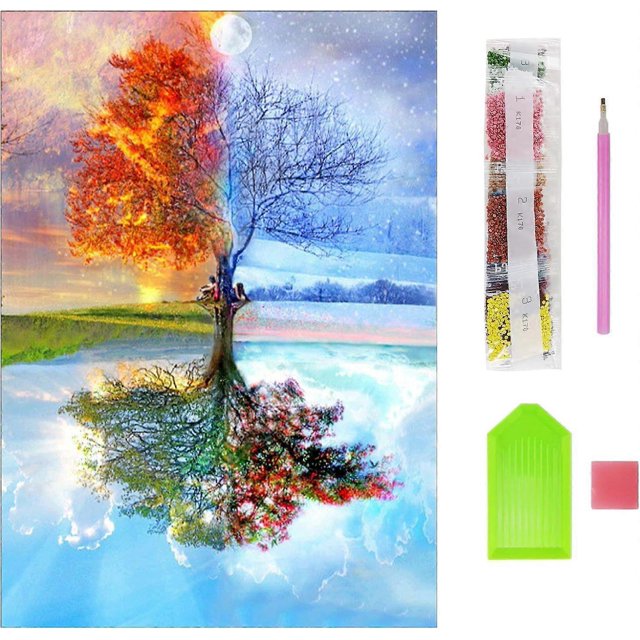 5D Diamond Painting Complete Kit,Diamond Embroidery Kit,Diamond Painting,Full Embroidery,For Wall and Entrance,30x40cm
