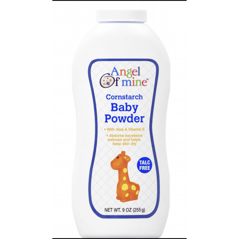 Angel of Mine Cornstarch Baby Powder, 9 oz.