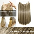 thumbnail image 2 of 20” Invisible Wire Hair Extensions Miracle Secret Fish Line Hairpieces Silky Straight Synthetic hair, 2 of 4