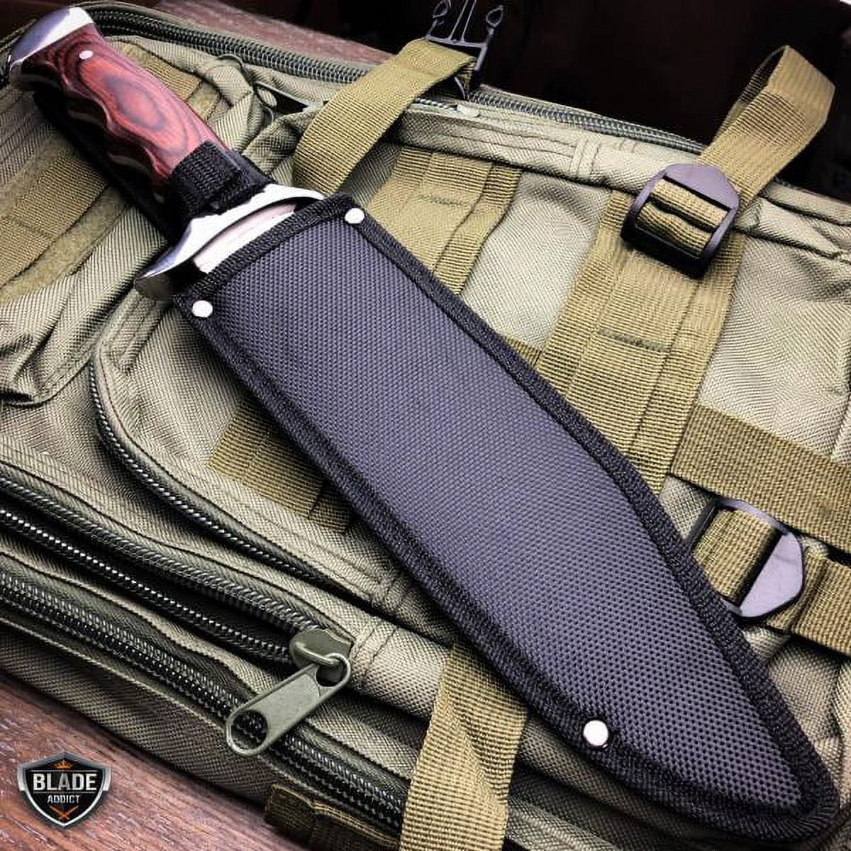 15" SURVIVAL Rambo FIXED BLADE Full Tang Camping KNIFE Hunting w SHEATH