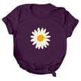 thumbnail image 2 of Pompotops Mode Femmes Été Col Rond Manches Courtes Imprimé Casual T-shirt Blouse, 2 of 3