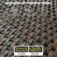 thumbnail image 5 of ALAULM 3 Pieces Outdoor Patio Furniture Set,Outdoor Sectional Furniture All Weather Thick PE Rattan Wicker Patio Conversation Set with Thickened Cushions,Sand, 5 of 8
