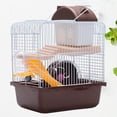thumbnail image 5 of Ounona Double Layer Hamster Cage Pet House, Acrylic, Portable, Brown, 5 of 5