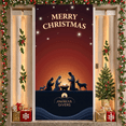 thumbnail image 5 of Decorative Design Merry Christmas Nativity Scene Banner Holiday Theme Starry Night Background for Holiday Celebration Indoor Decoration Photo Shoot, 5 of 9