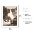 thumbnail image 2 of Nevada Fall Yosemite Valley - Yosemite National Park California - Black and White Historic Photograph by Carleton E. Watkins c.1865 - Bamboo Fine Art 290gsm Paper (Unframed) 12x16in, 2 of 4
