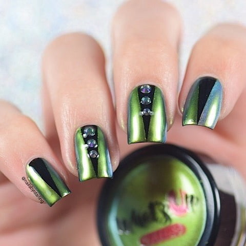Whats Up Nails - Absinthe Powder Magic Color Shifting Pigment with Multi Chrome Mirror Effect