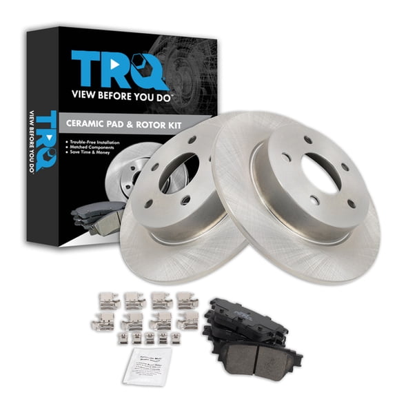 TRQ Rear Brake Pad and Rotor Set Ceramic Fits 2019 Nissan Altima
