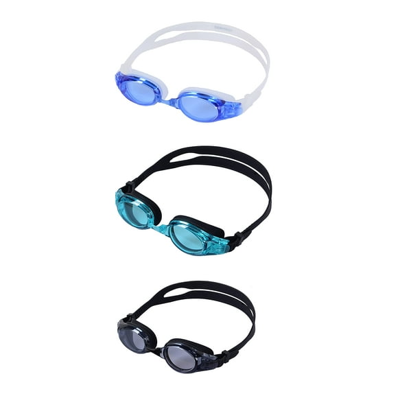 YUENREE Swim Goggles 3 Pack - Swimming Goggles for Adults Men Women Youth Teens Ages 8+ - No Leak, Anti-Fog, UV Protection, Easy to Adjust and Non Slip - with 3 Hard Travel Cases